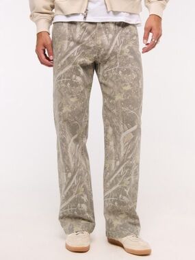Abercrombie & Fitch Baggy 5-pocket cargo pants olive camo men’s Sz 32x34 men’s